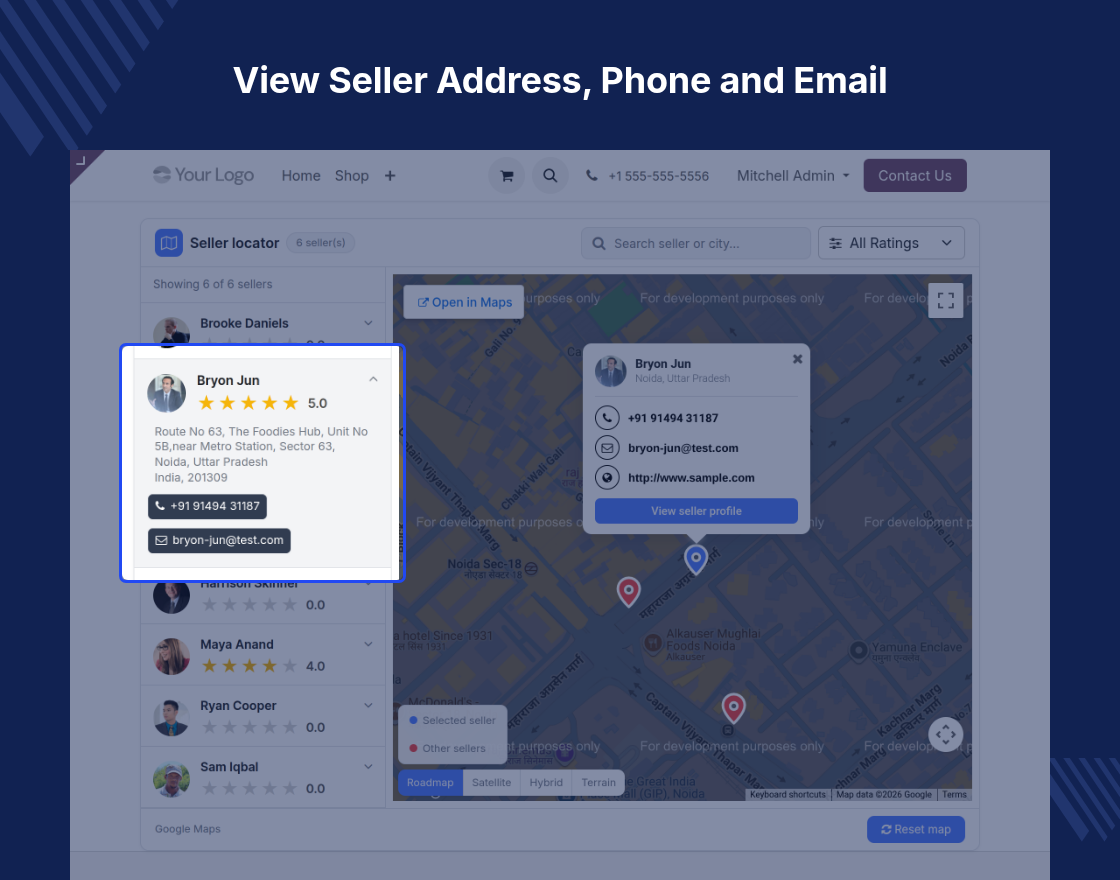 Odoo Marketplace Seller Locator
