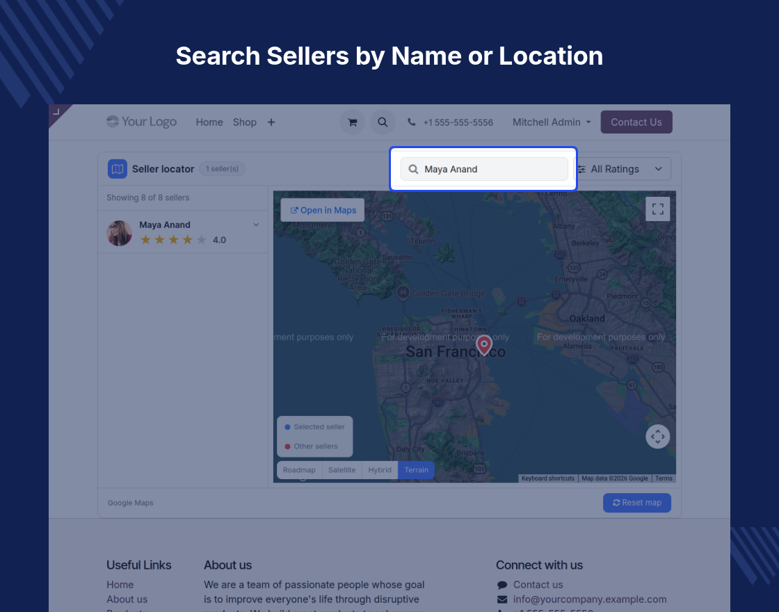 Odoo Marketplace Seller Locator