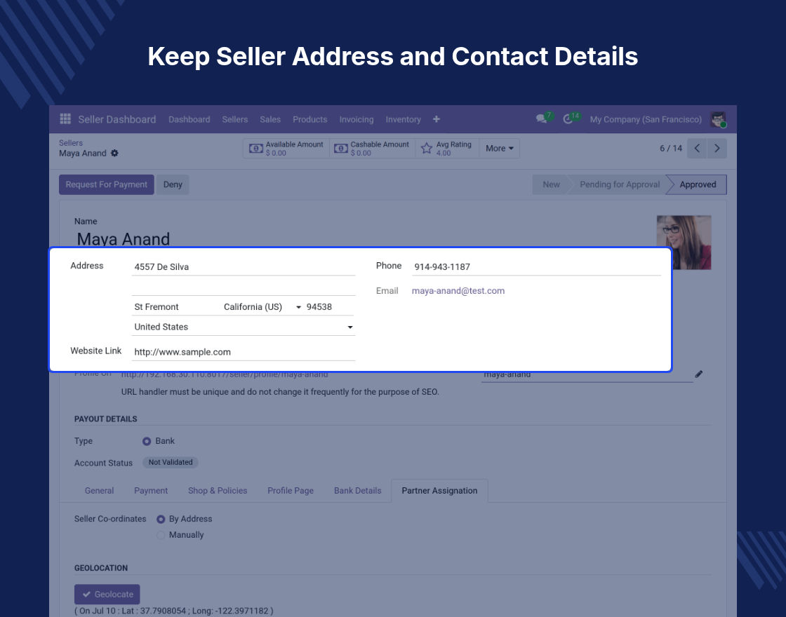 Odoo Marketplace Seller Locator