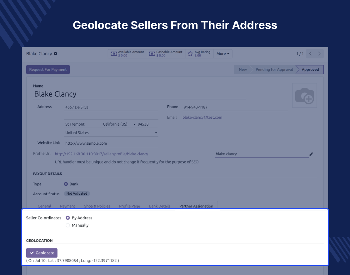 Odoo Marketplace Seller Locator