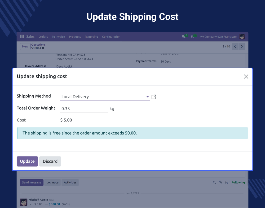 Odoo Marketplace Shipping Per Product