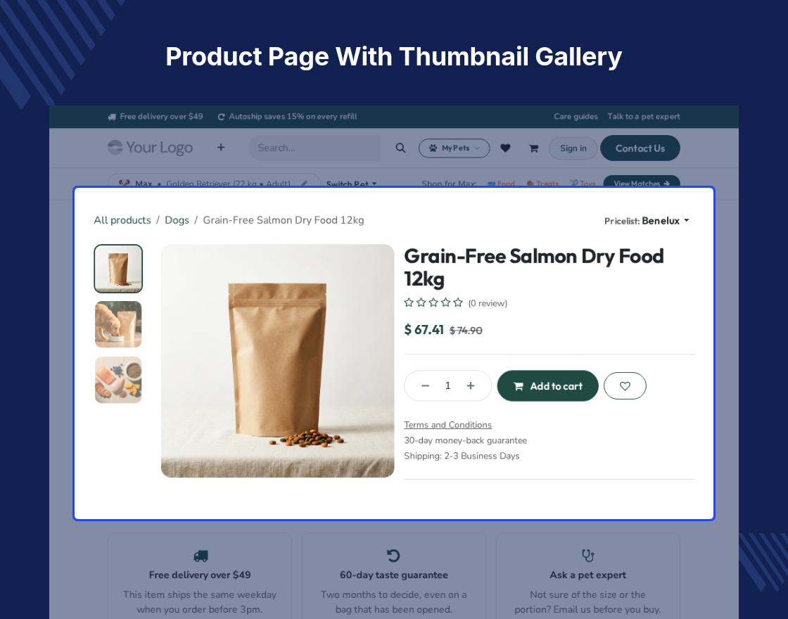 Odoo Petlivo | Pet Store and Products Theme