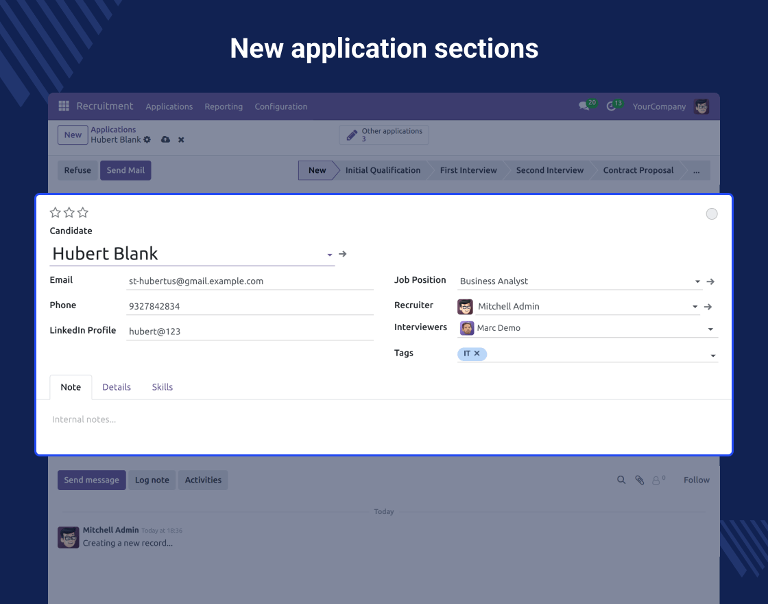 Odoo Portal Job Application