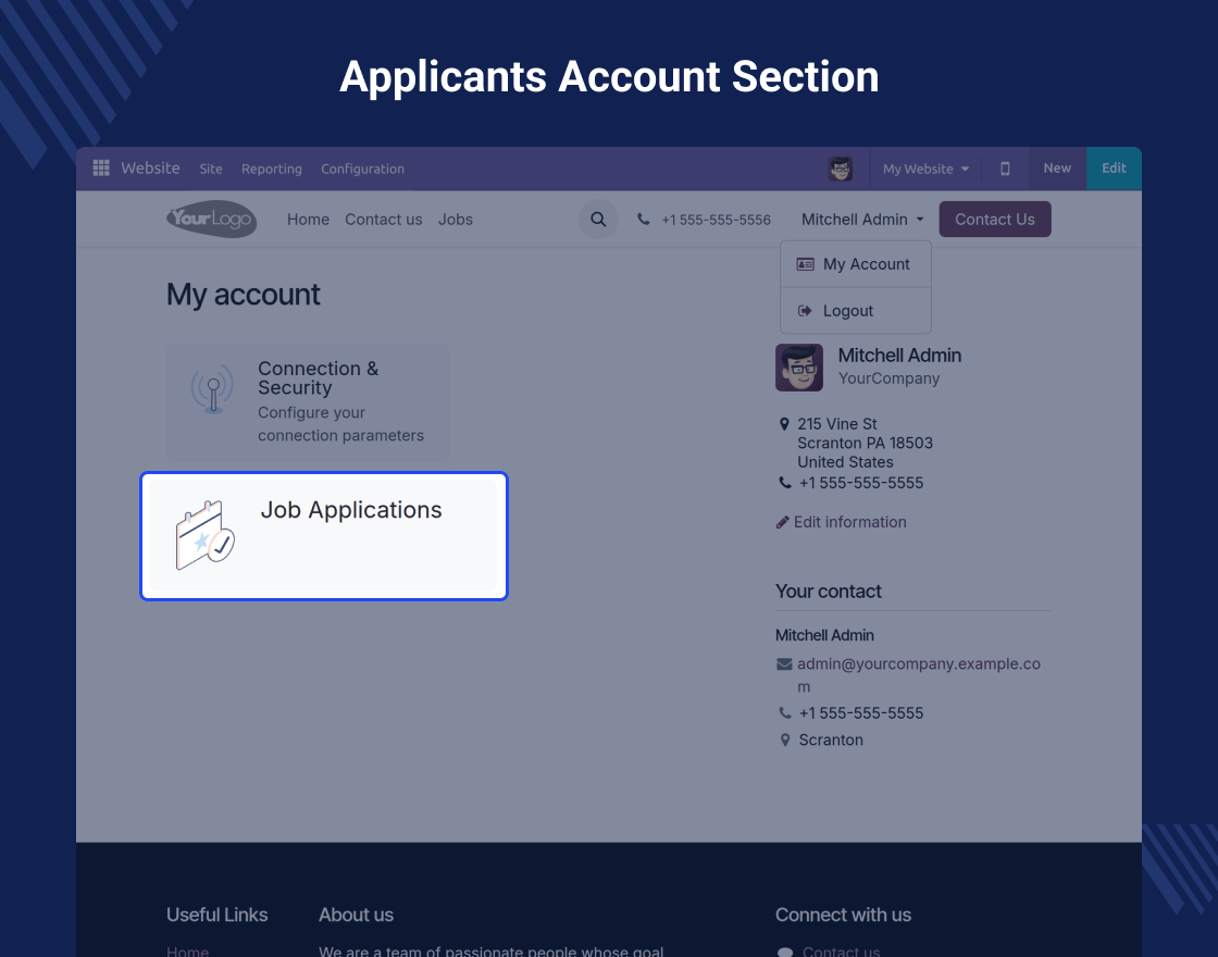Odoo Portal Job Application