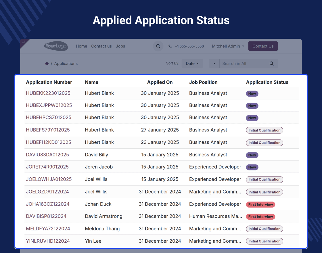 Odoo Portal Job Application
