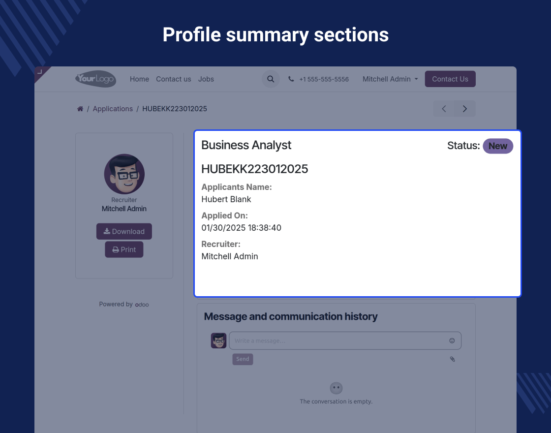 Odoo Portal Job Application