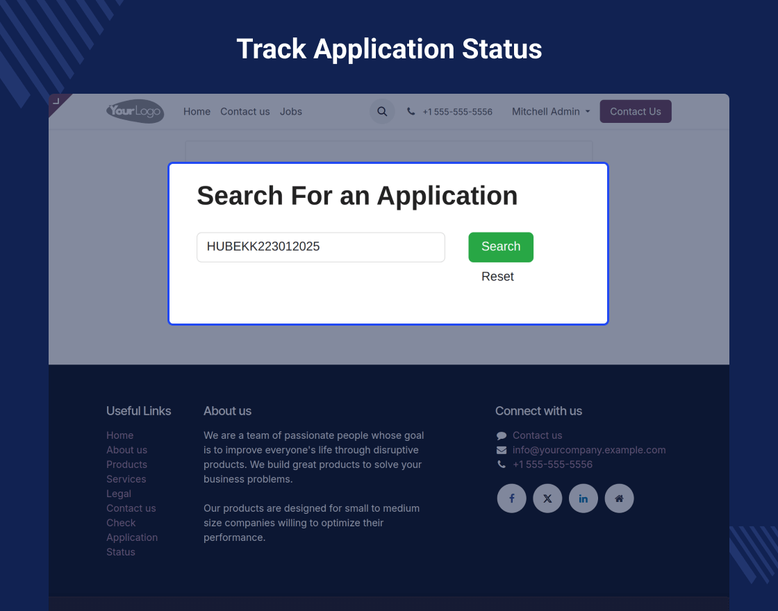 Odoo Portal Job Application