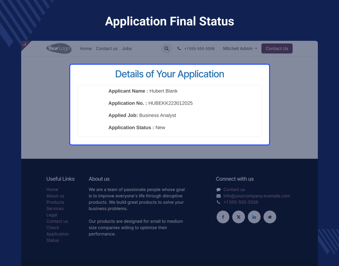 Odoo Portal Job Application