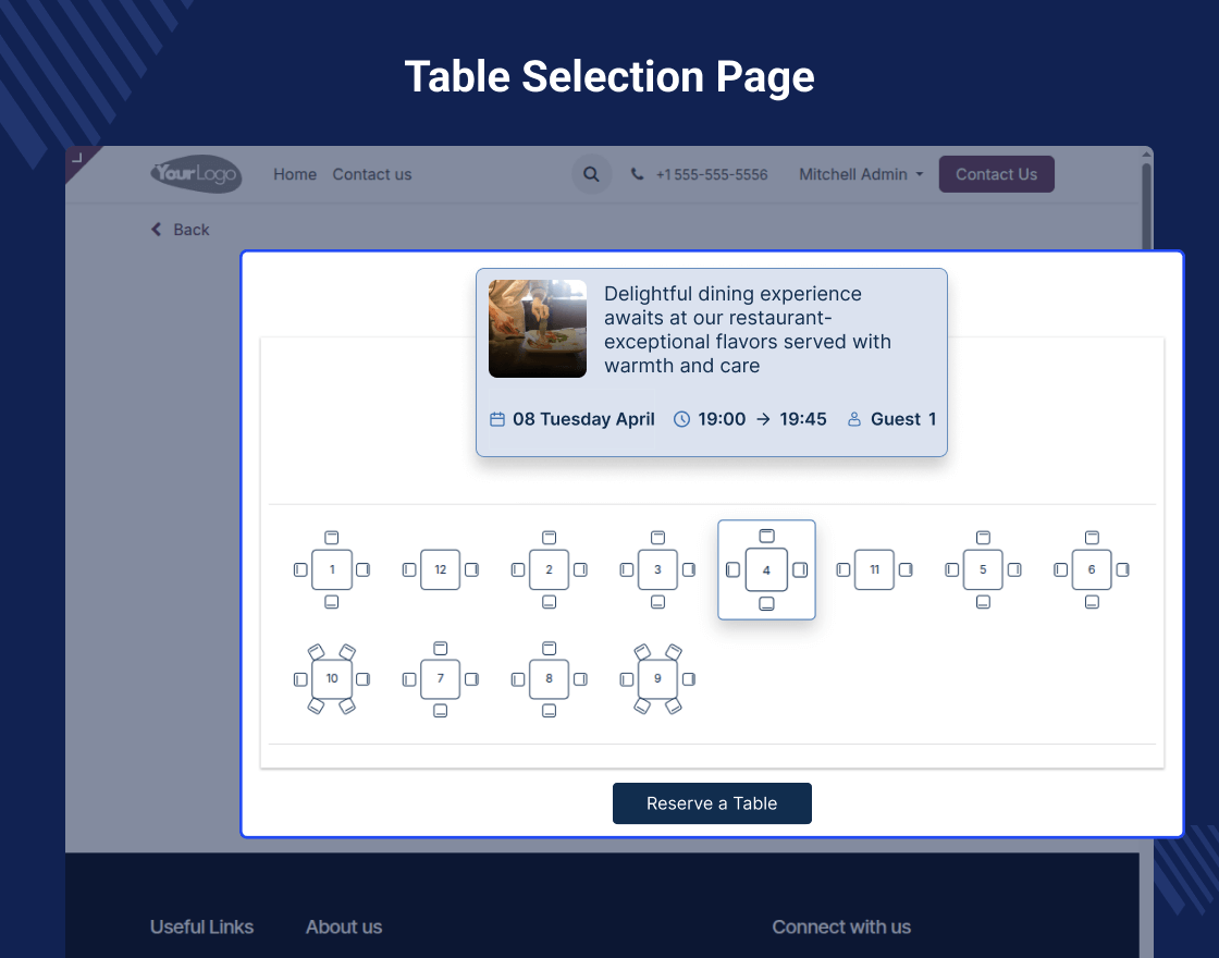 Odoo POS Table Reservation From Website