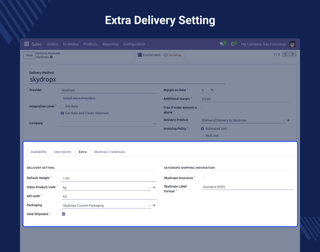 Odoo Skydropx Shipping Integration