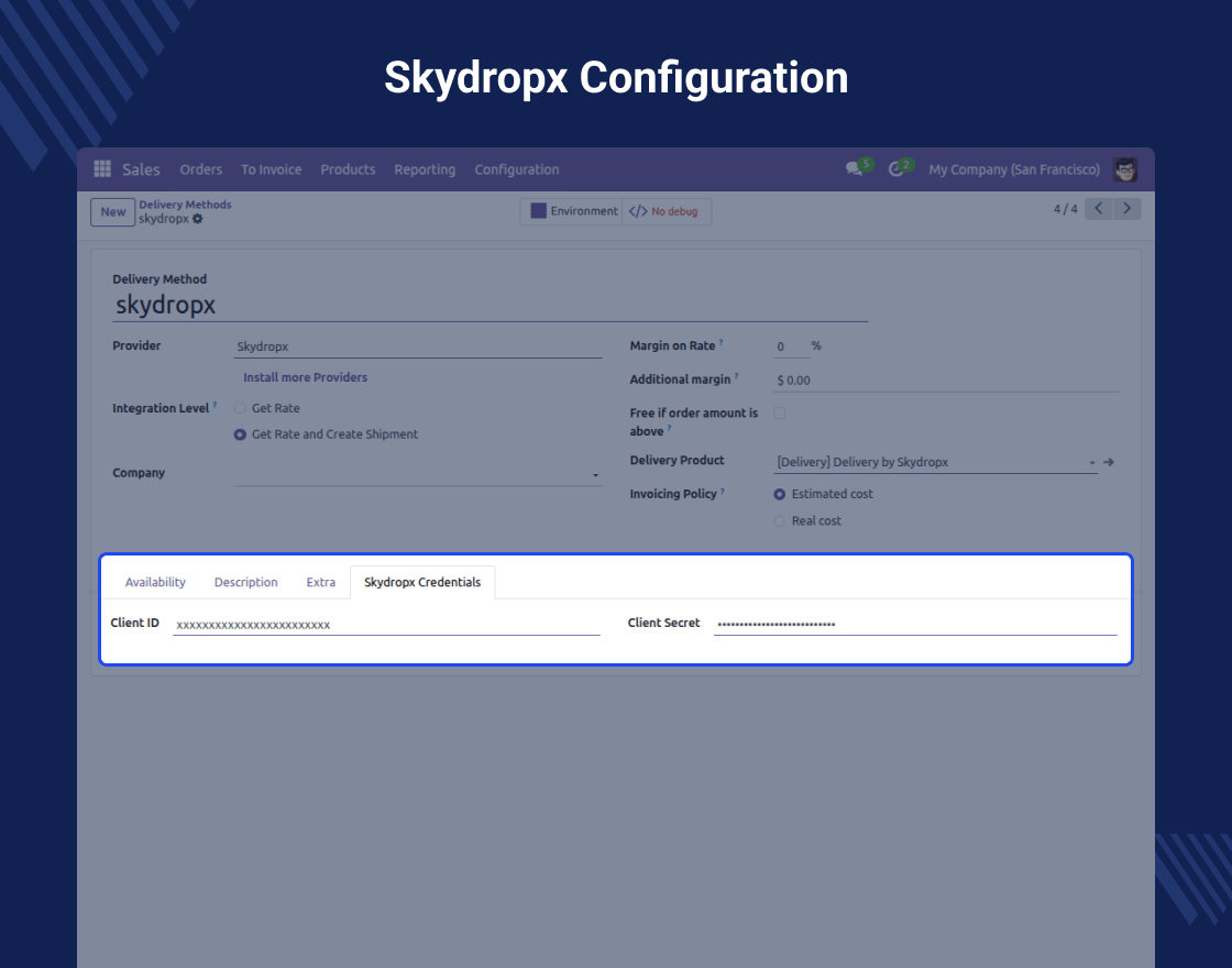 Odoo Skydropx Shipping Integration