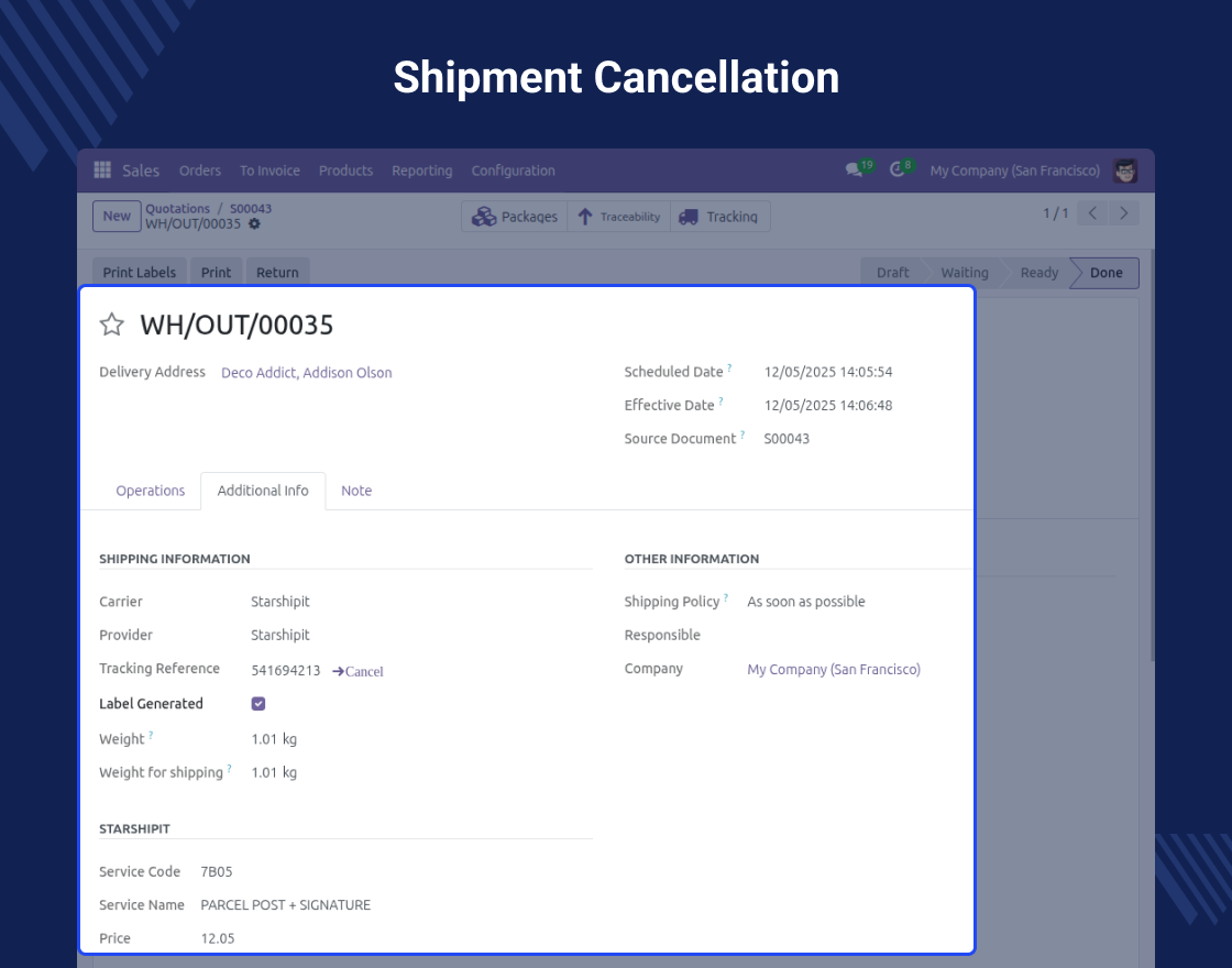 Odoo Starshipit Shipping Integration