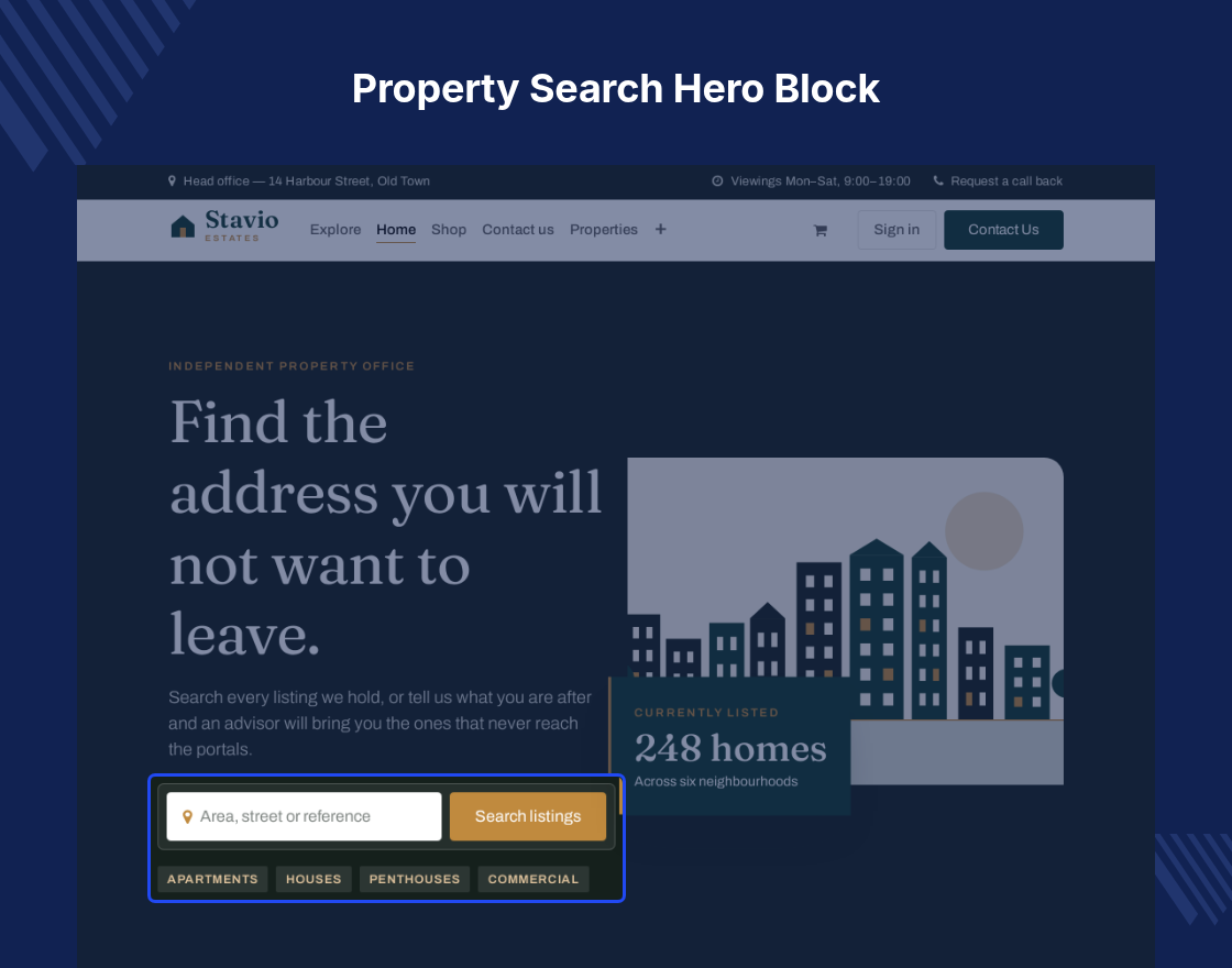 Odoo Stavio | Real Estate and Property Theme