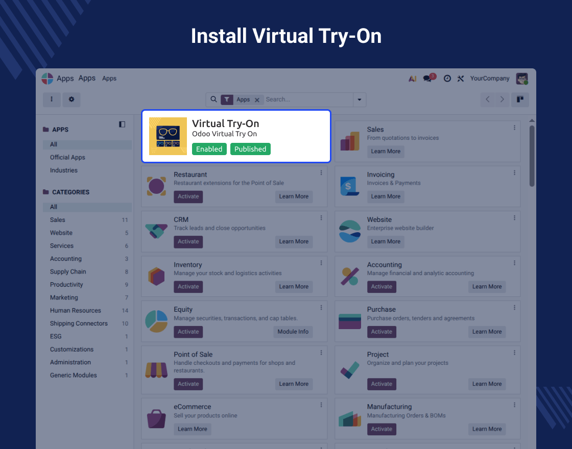 Odoo Virtual Try-On