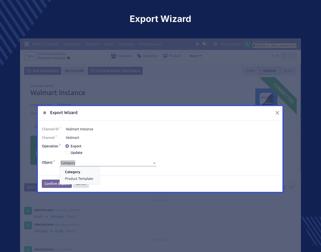 Odoo Multichannel Walmart Connector