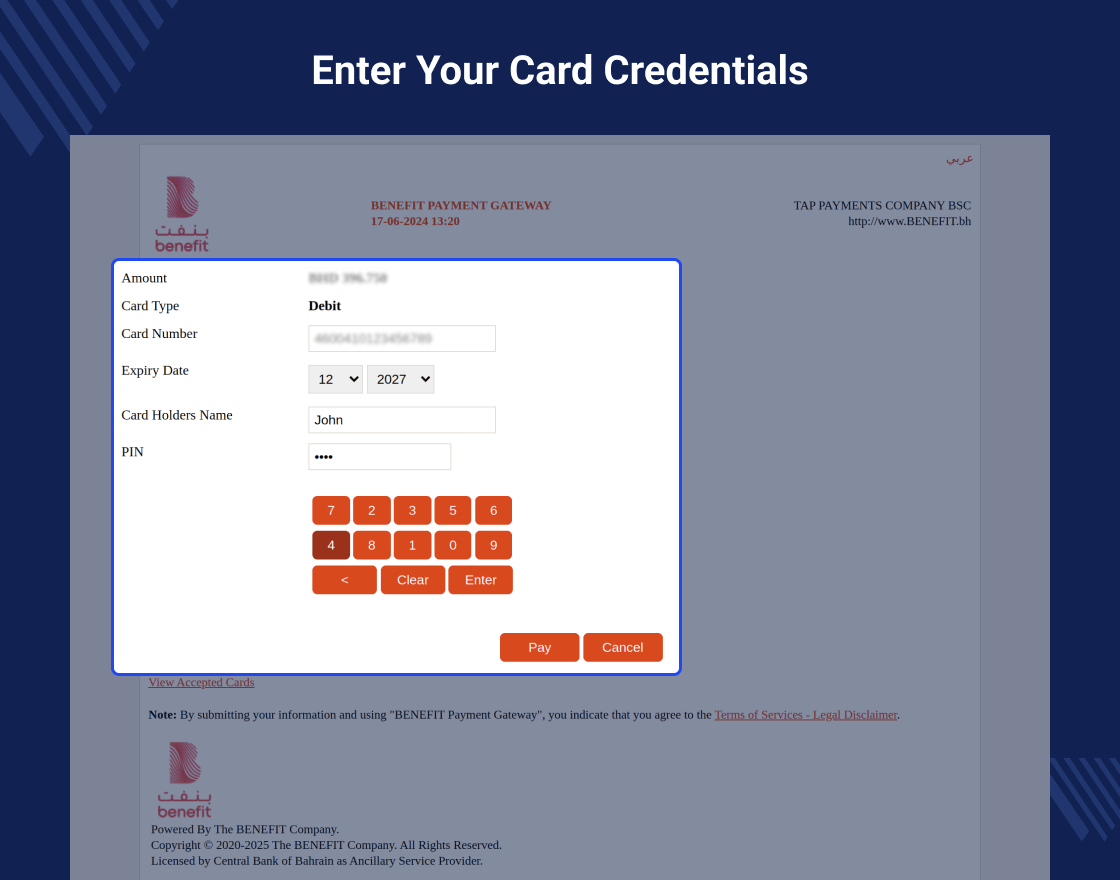 Odoo Website BenefitPay Payment Acquirer