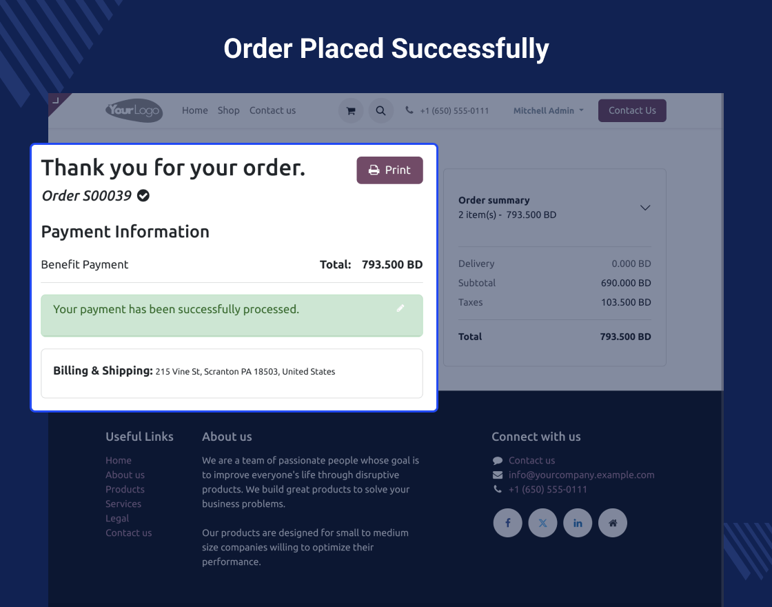 Odoo Website BenefitPay Payment Acquirer