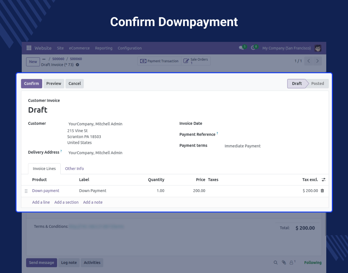 Odoo Website COD Payment Acquirer