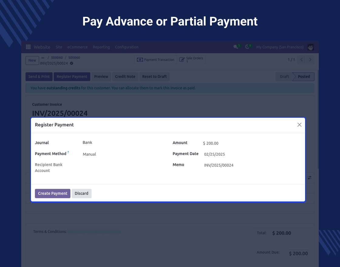 Odoo Website COD Payment Acquirer