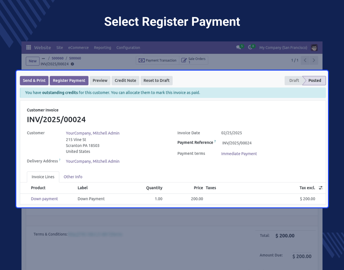 Odoo Website COD Payment Acquirer