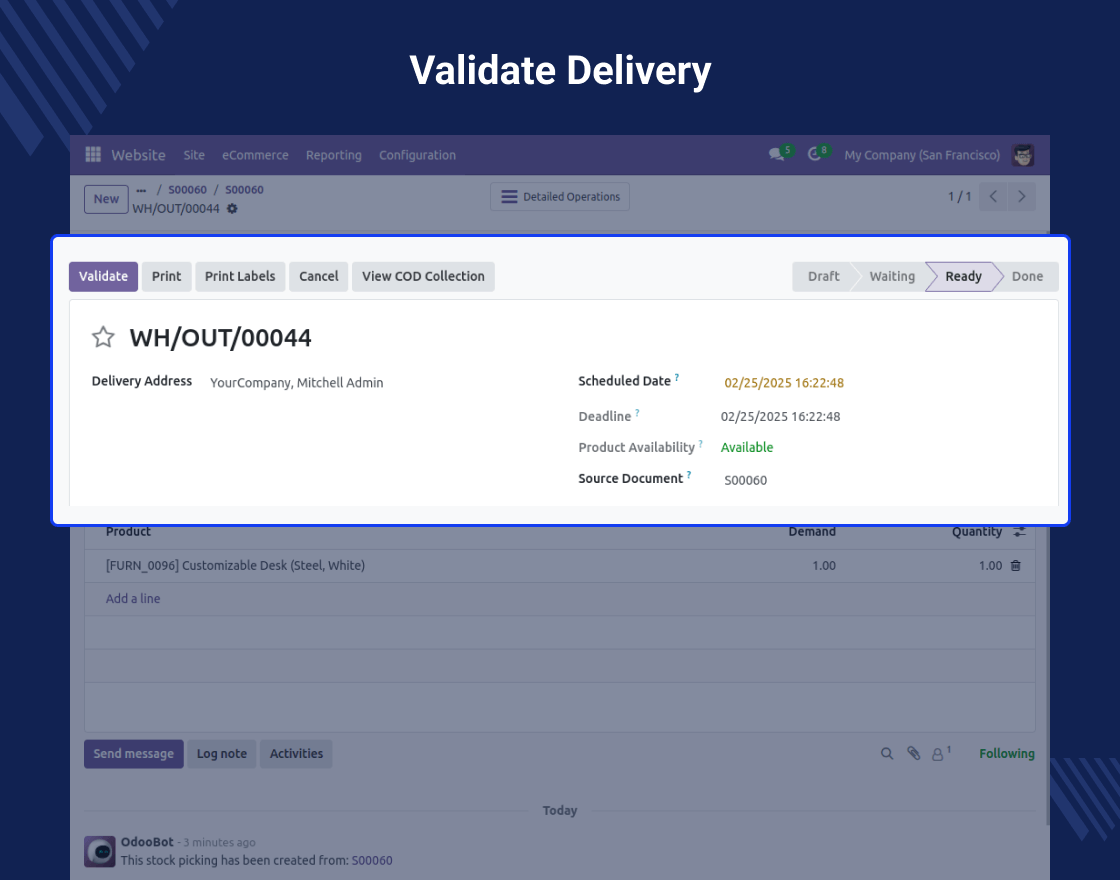 Odoo Website COD Payment Acquirer