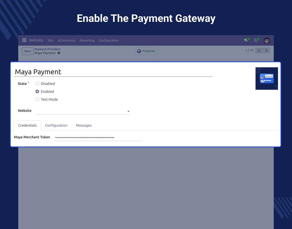 Odoo Website Maya Payment Acquirer