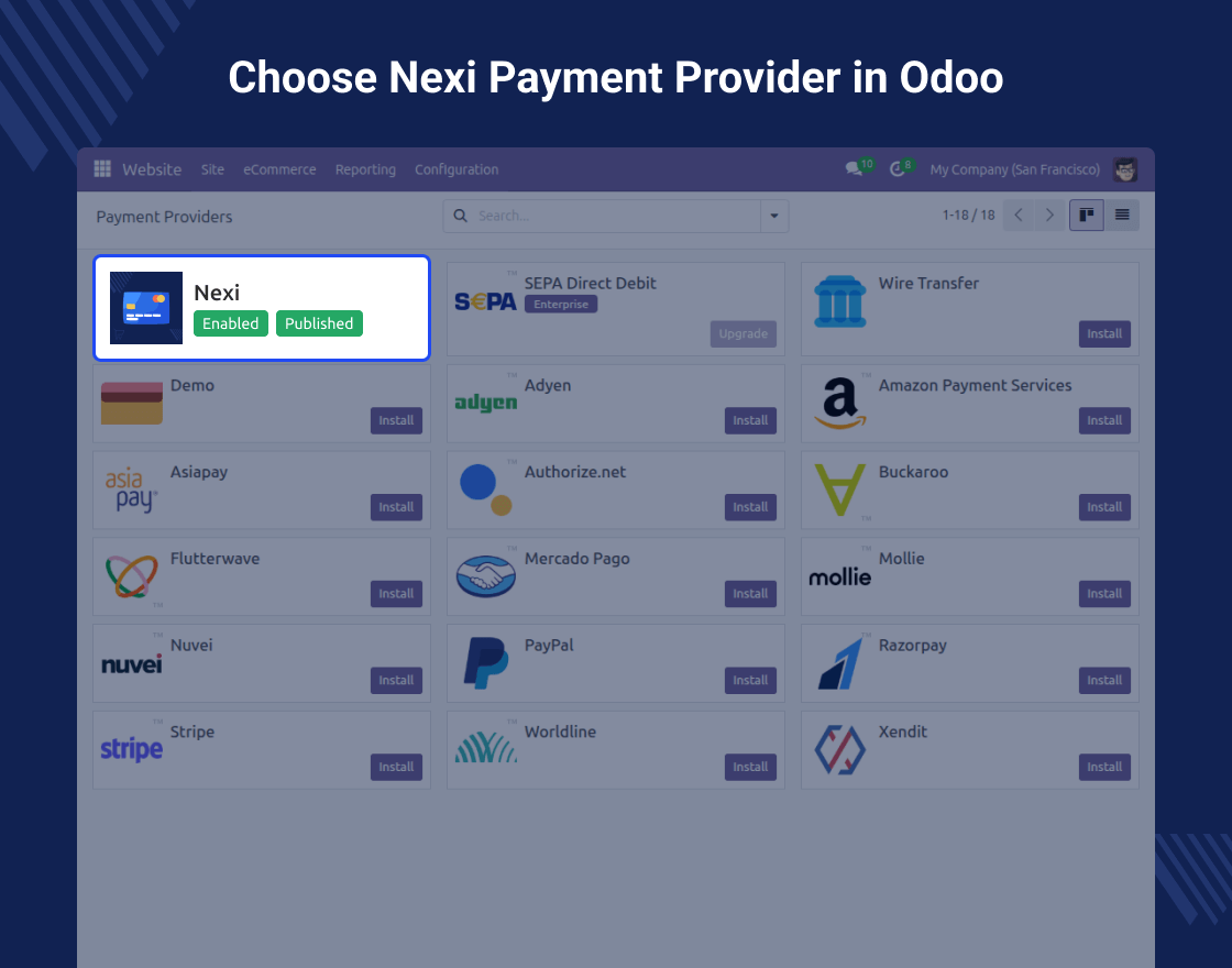  Odoo Website Nexi Payment Provider