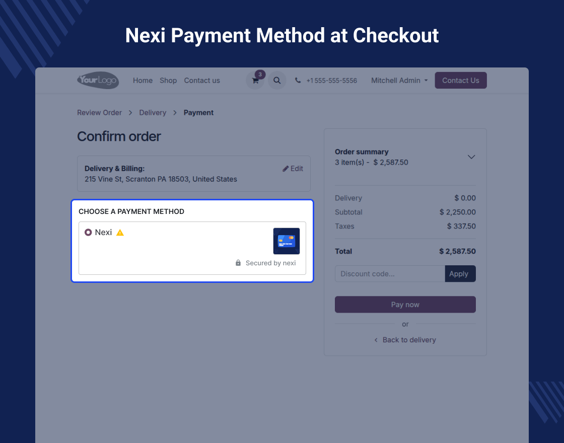  Odoo Website Nexi Payment Provider