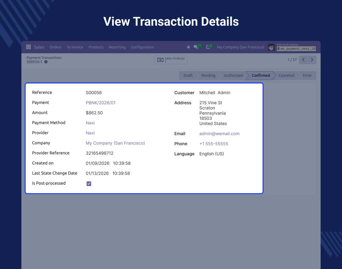  Odoo Website Nexi Payment Provider