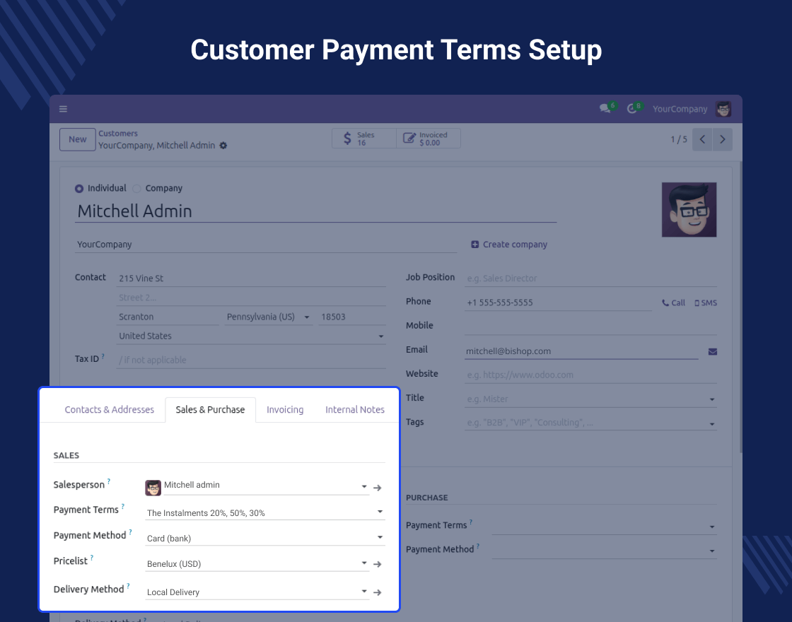 Odoo Website Order Advance Payment