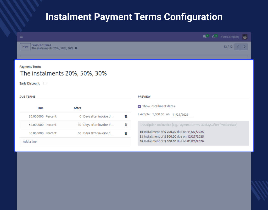 Odoo Website Order Advance Payment