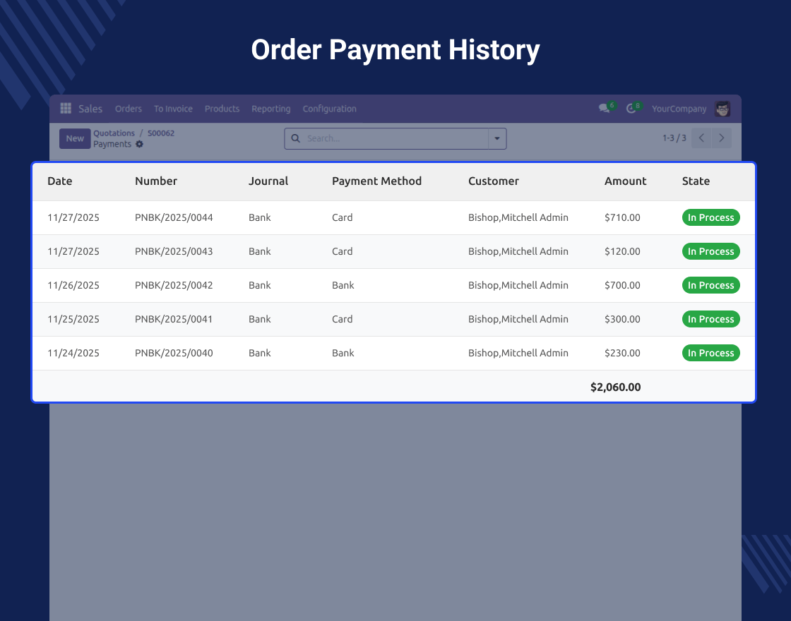 Odoo Website Order Advance Payment