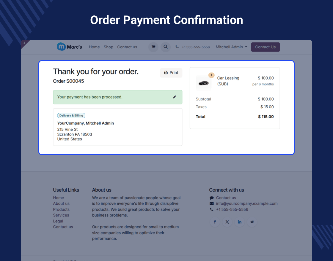 Odoo Website Payment Stripe Recurring For Enterprise
