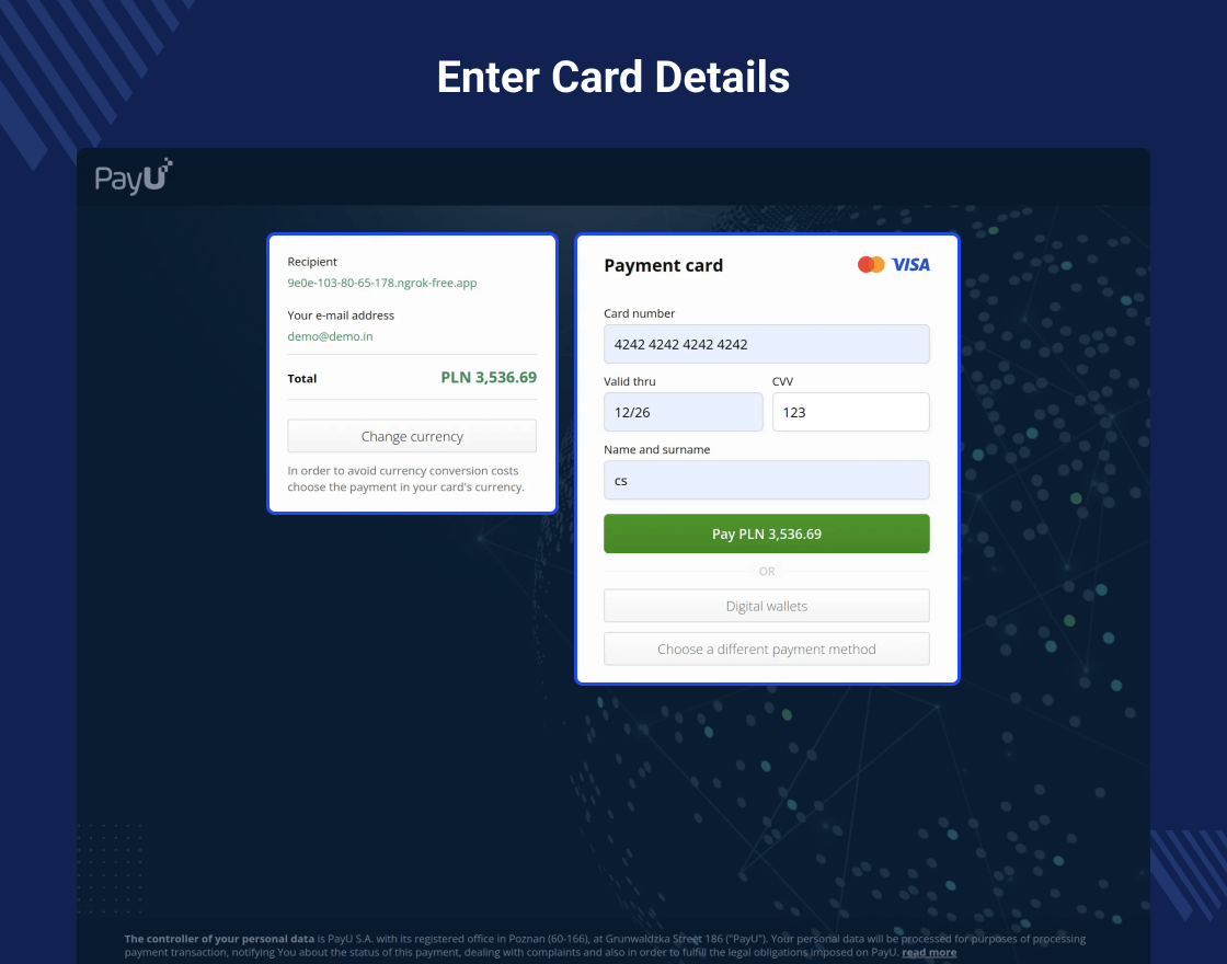 Odoo Website PayU Payment Acquirer