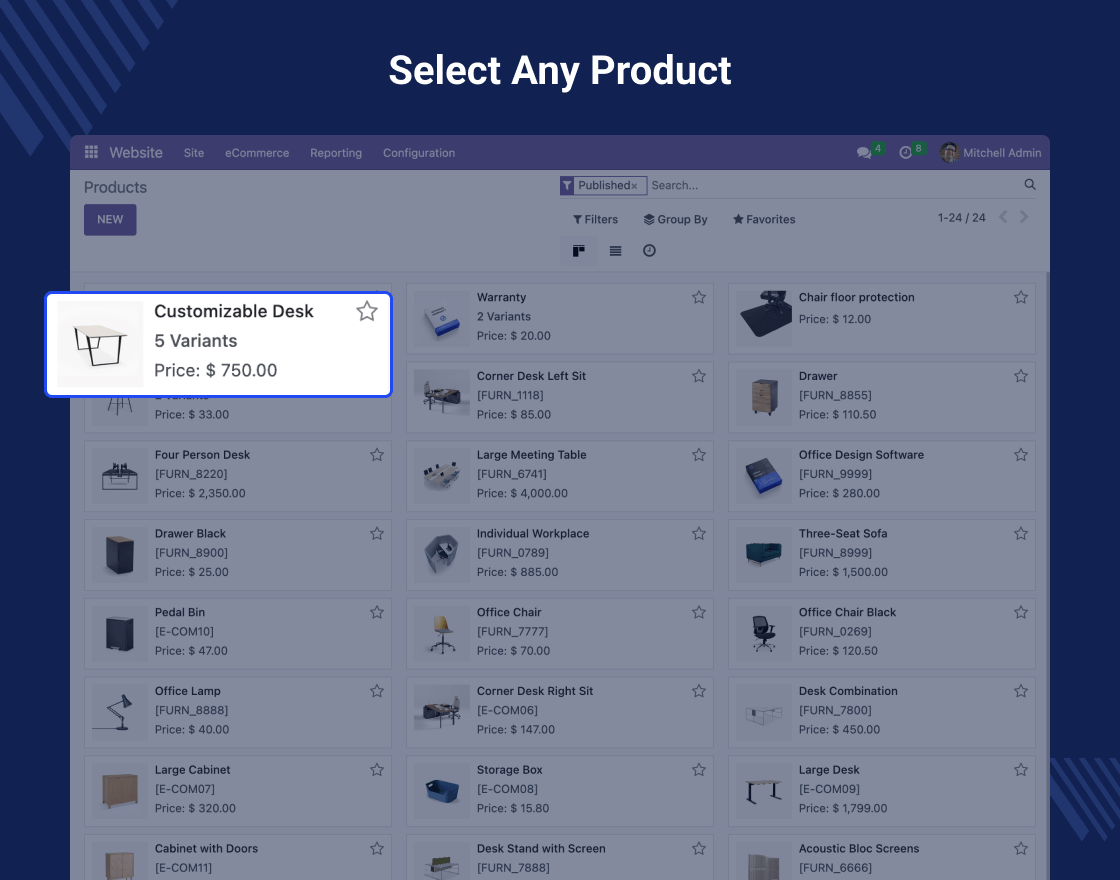 Odoo Website Product Visibility