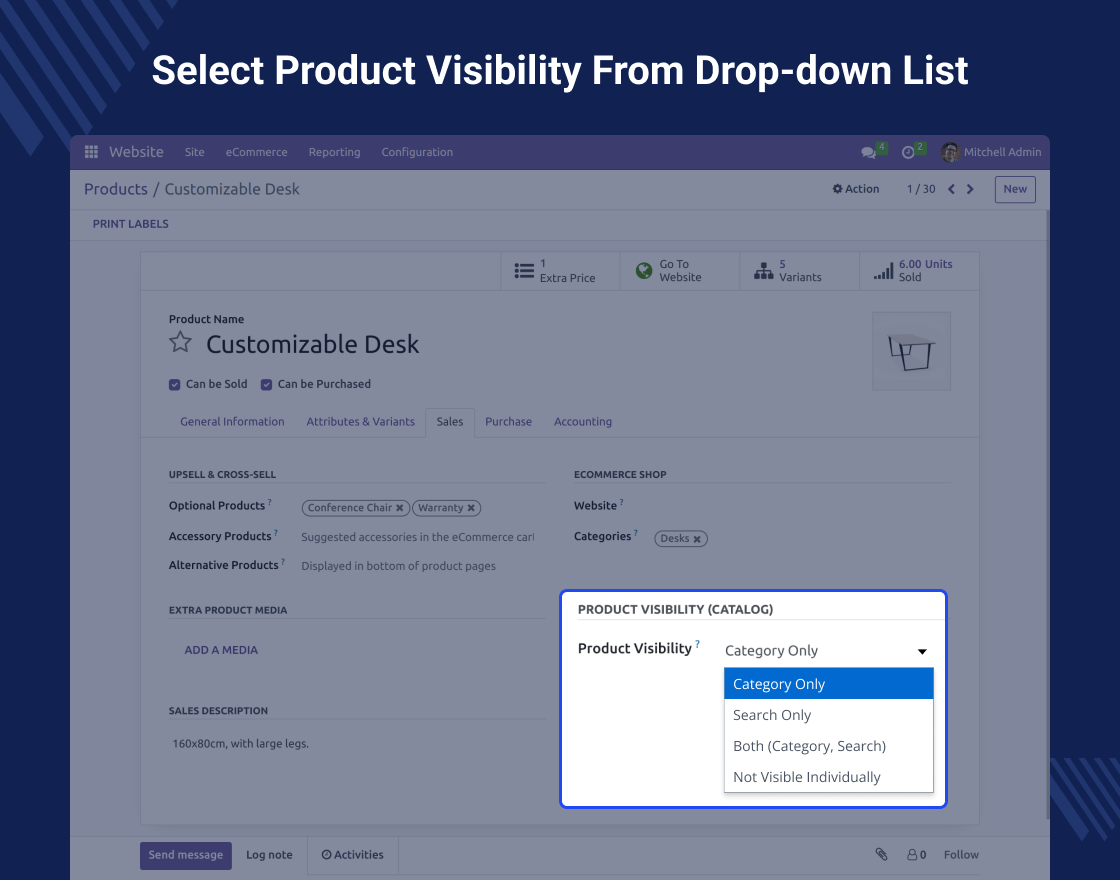 Odoo Website Product Visibility