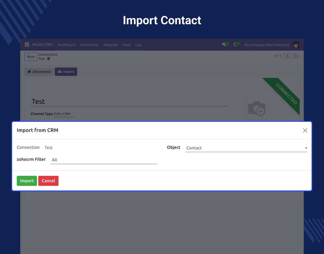 Odoo Zoho CRM Connector