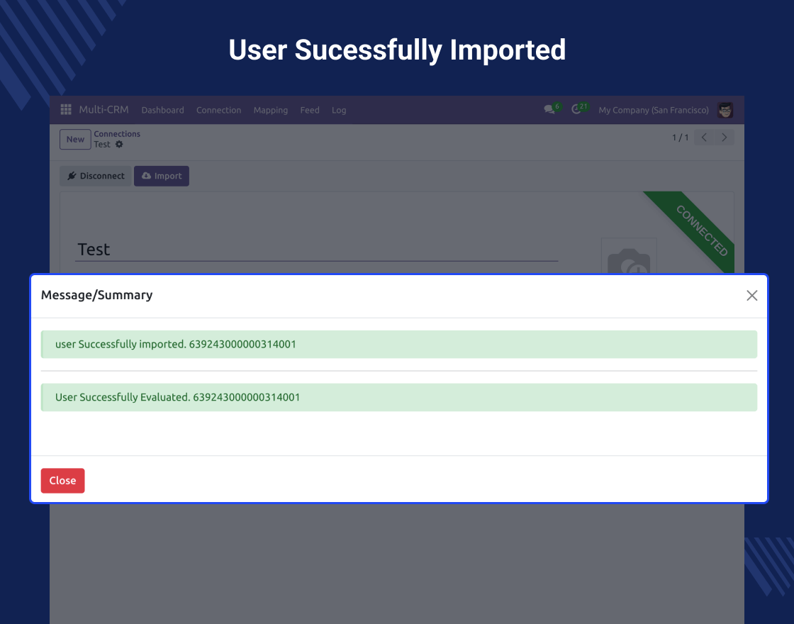 Odoo Zoho CRM Connector