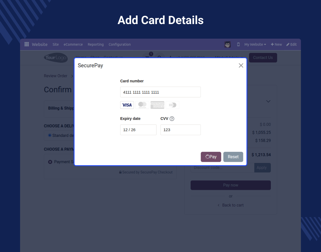Odoo Website SecurePay Payment Acquirer