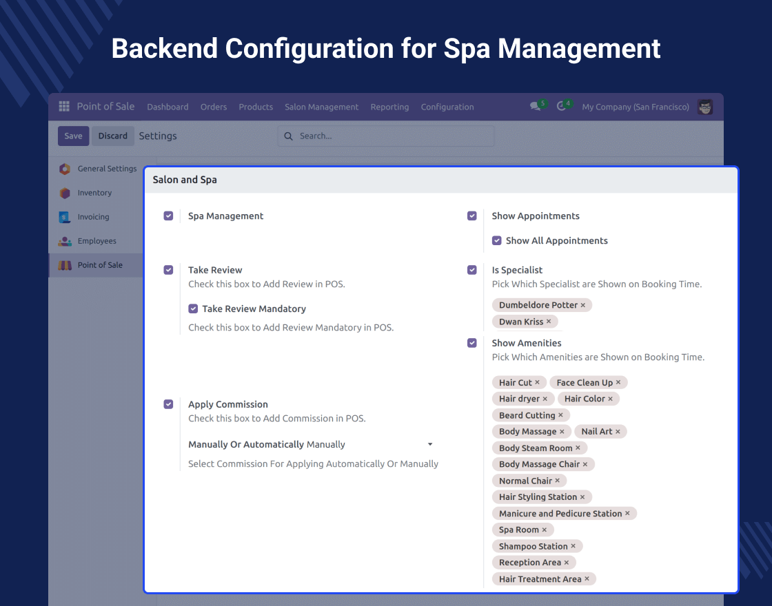 Odoo POS Salon & Spa Management