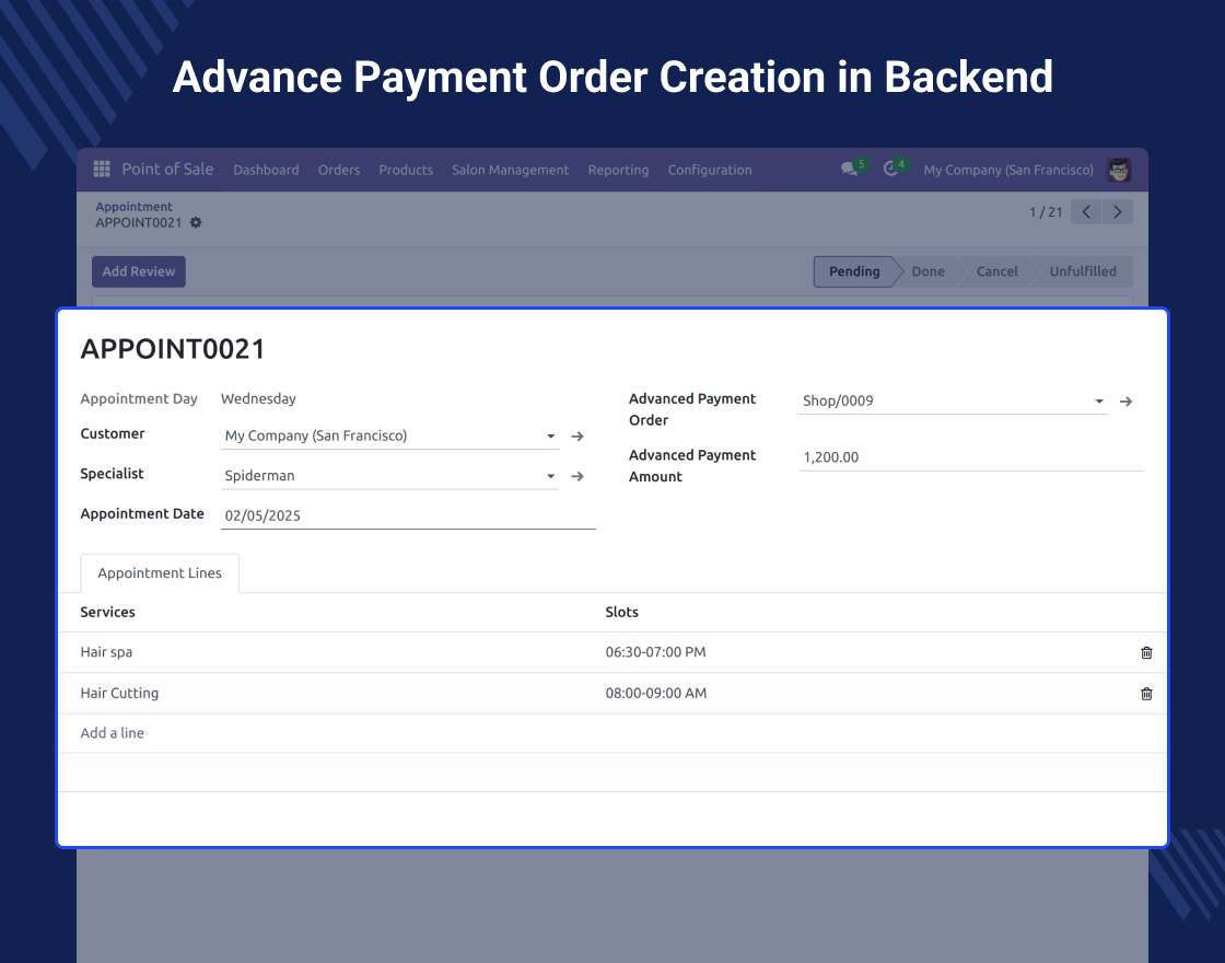 Odoo POS Salon & Spa Management