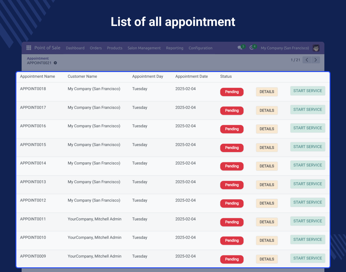 Odoo POS Salon & Spa Management
