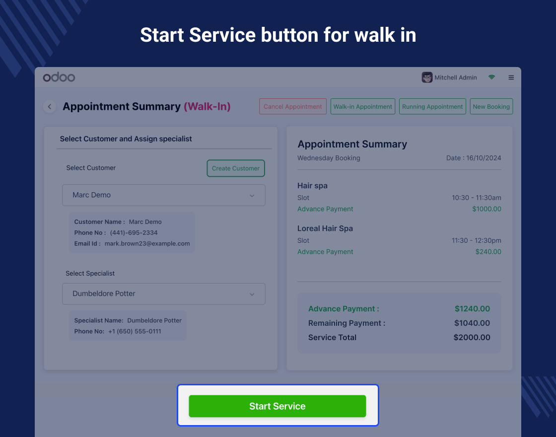 Odoo POS Salon & Spa Management
