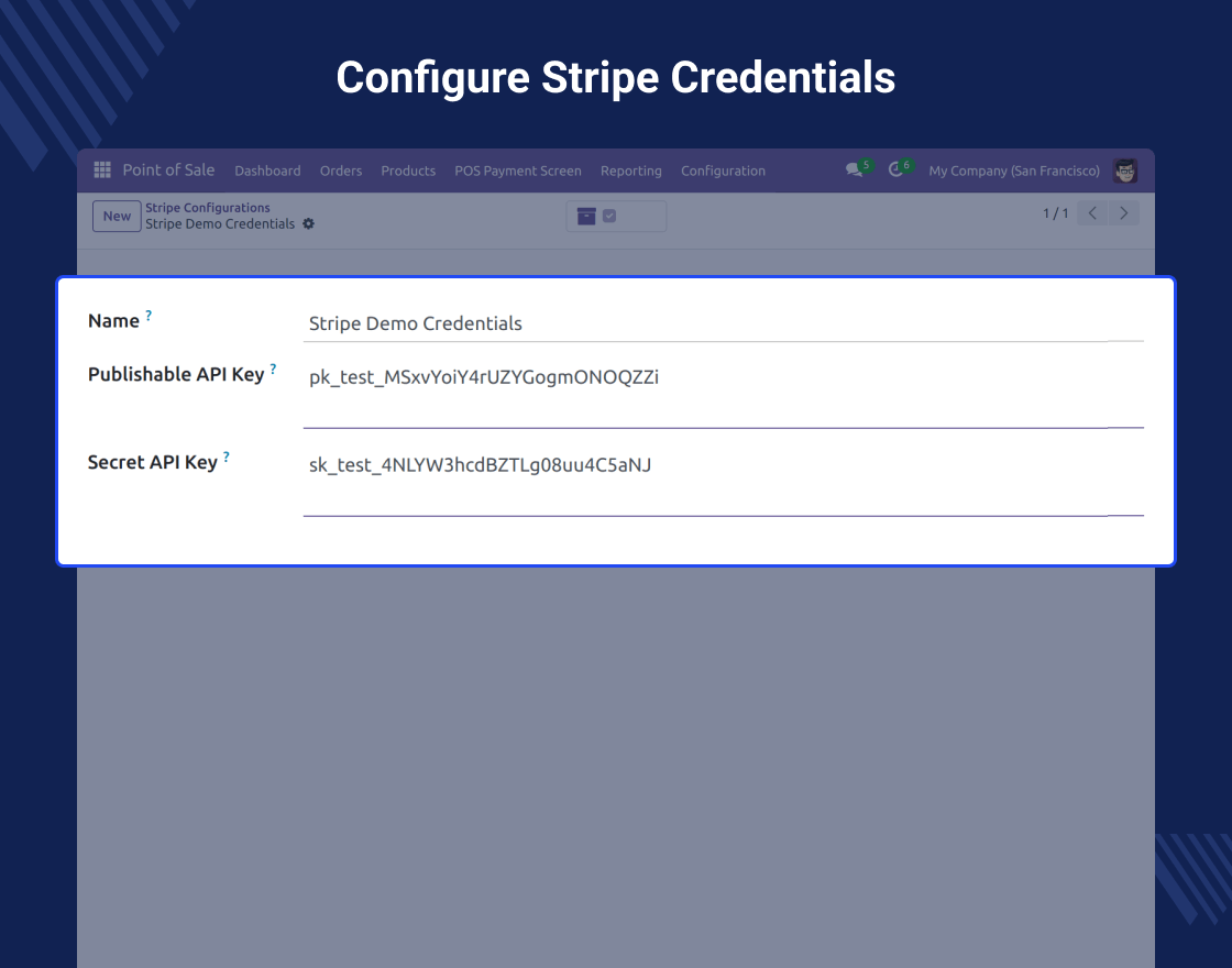 Odoo POS Stripe Payment