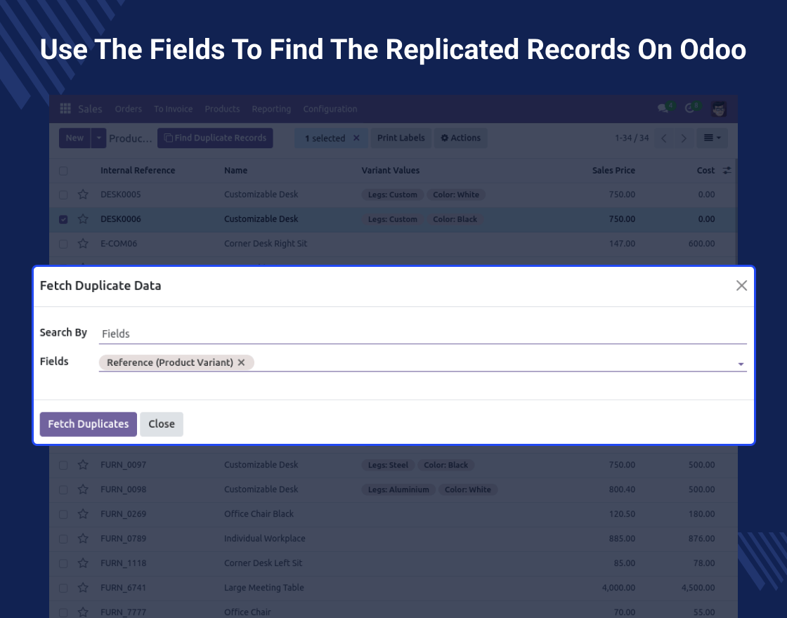 Odoo Restrict and Merge Duplicate Data