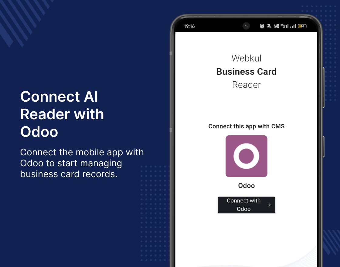 Odoo AI Business Card Reader App