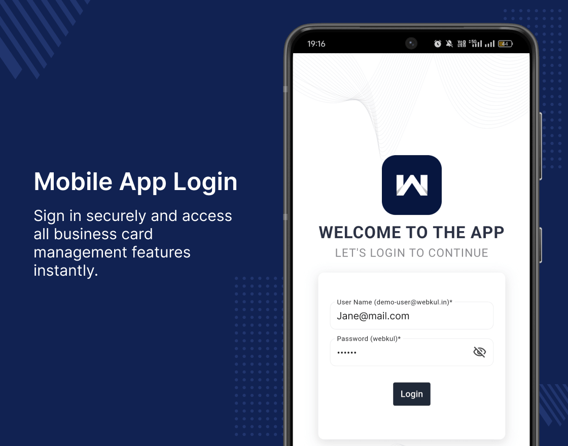 Odoo AI Business Card Reader App