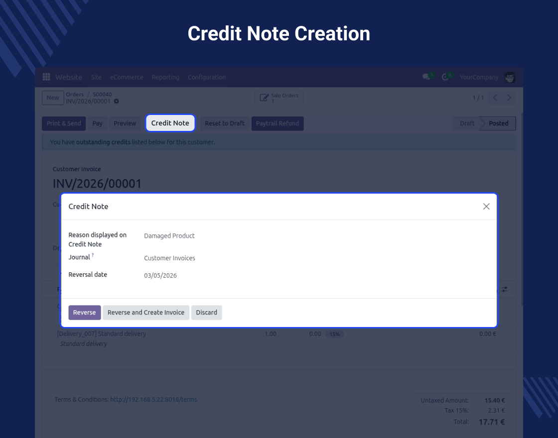Odoo Direct Refund From Paytrail