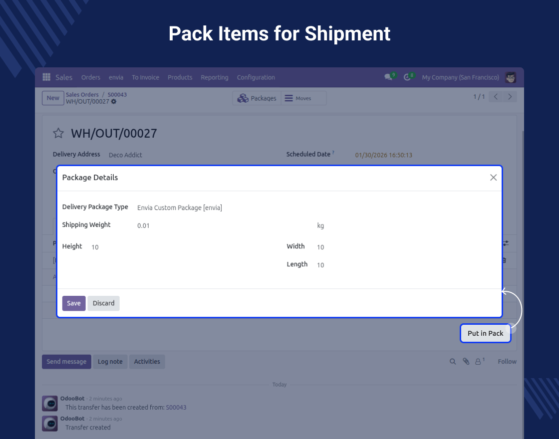 Odoo Envia Shipping Integration