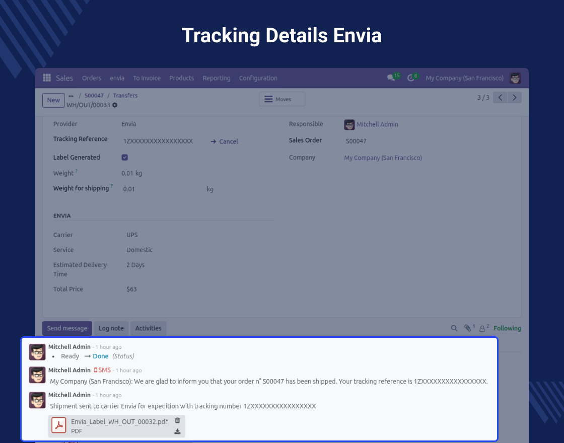 Odoo Envia Shipping Integration